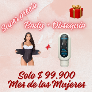 BODY RELOJ DE ARENA + GRATIS GEL REDUCTOR (MES DE LAS MUJERES)