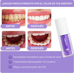 SMILE PURPLE BLANQUEAMIENTO DENTAL + GRATIS 5 ORAL BRUSH